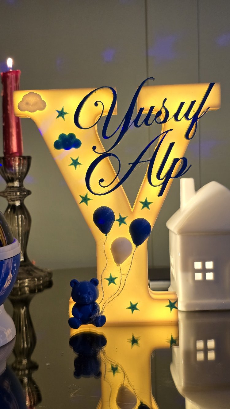 Ledli İsim Dekor - Yusuf Alp 