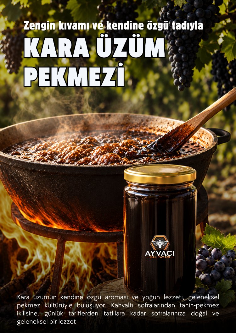 KARA ÜZÜM PEKMEZİ 900 GR