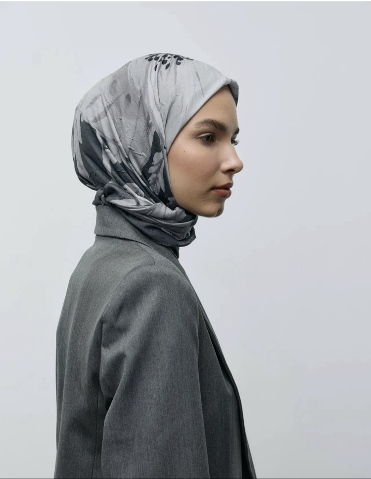 Roselith Desen Bambu Eşarp (Antrasit)