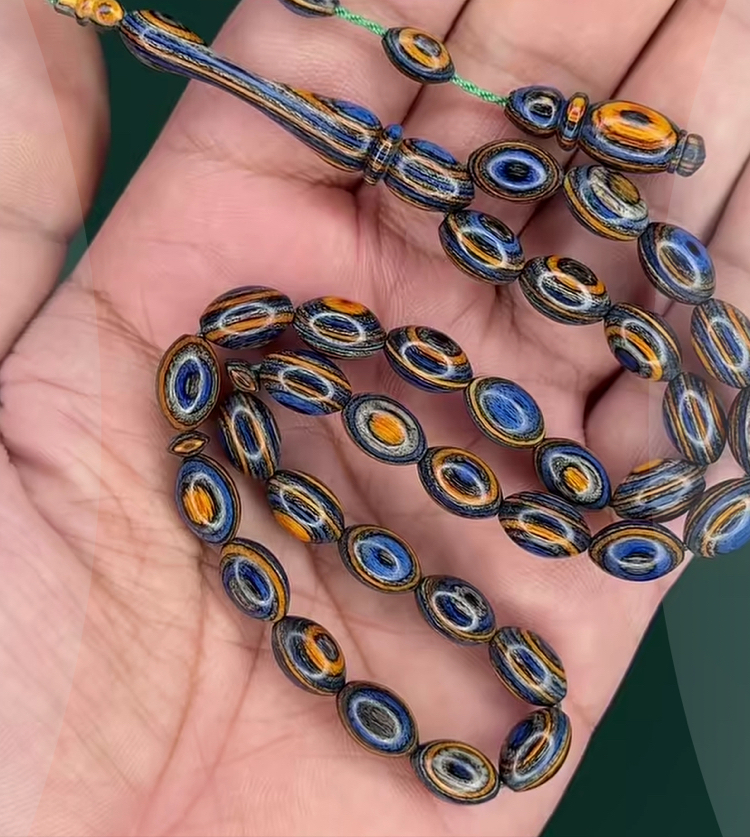 300 - Usta imzalı Kaffur Ağacı Erkek Tesbih