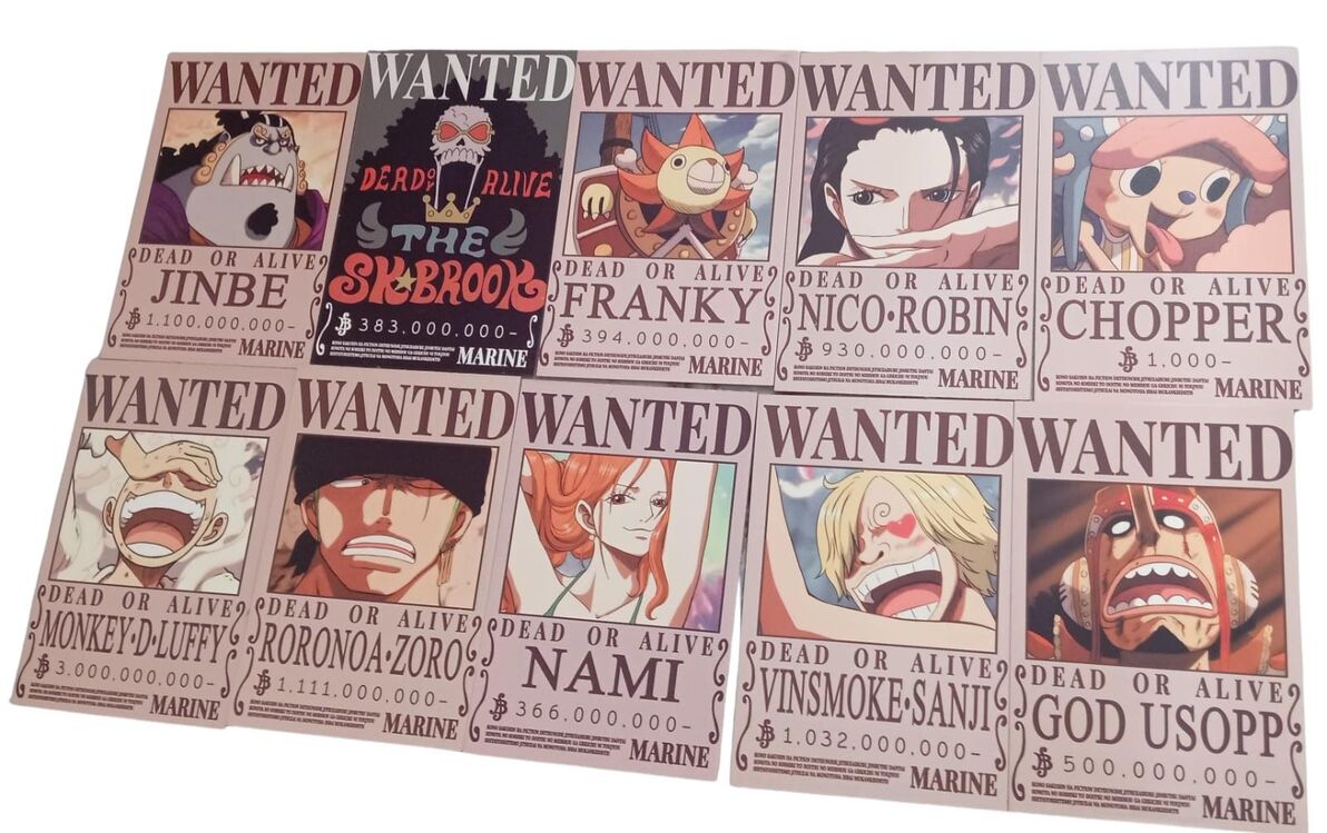 10'LU ONE PIECE BOUNTY MDF TABLO SETİ