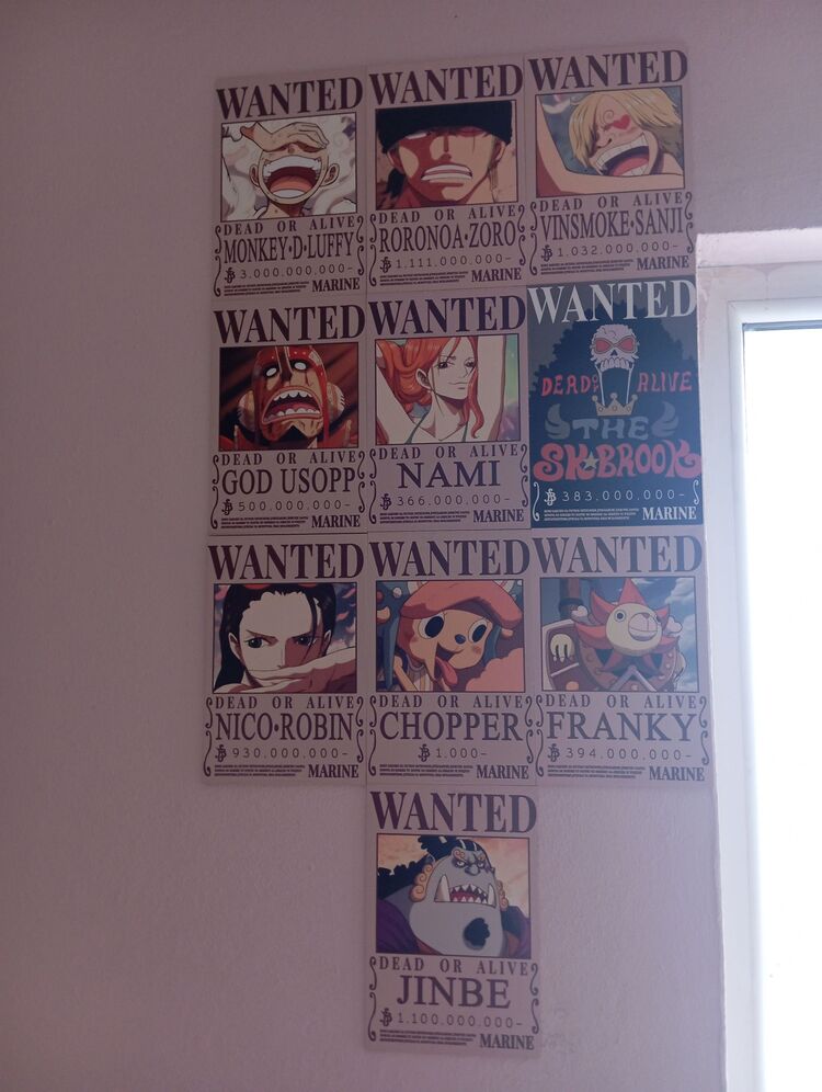10'LU ONE PIECE BOUNTY MDF TABLO SETİ