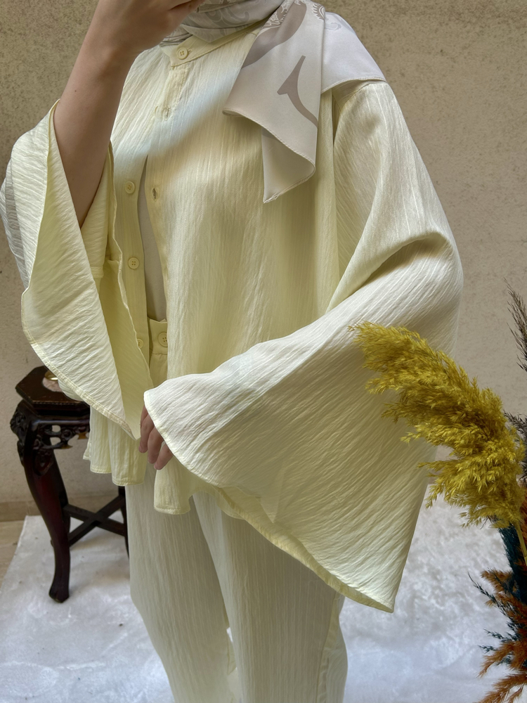 Oversize Çizgili Takım