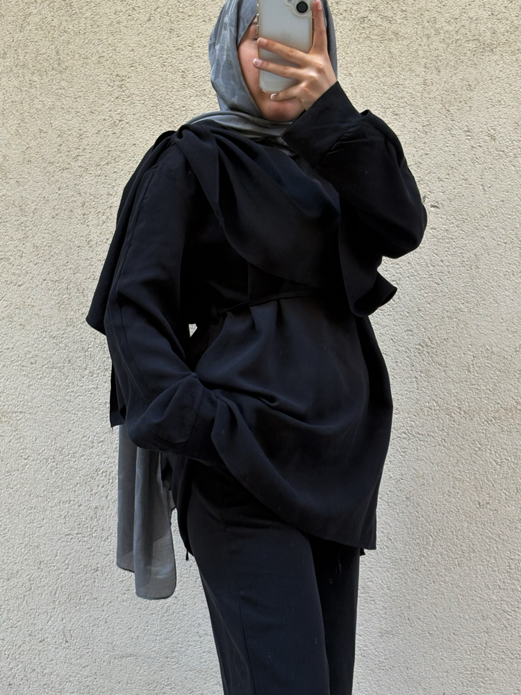 Drape Yaka Bluz Takım