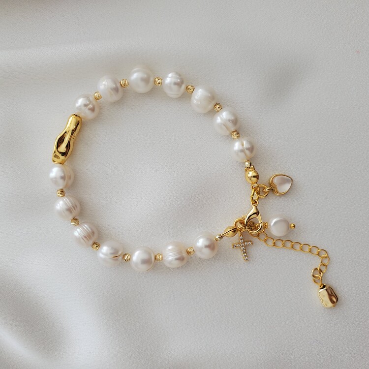 "Pearl Embrace" Ayarlanabilir İnci Bileklik