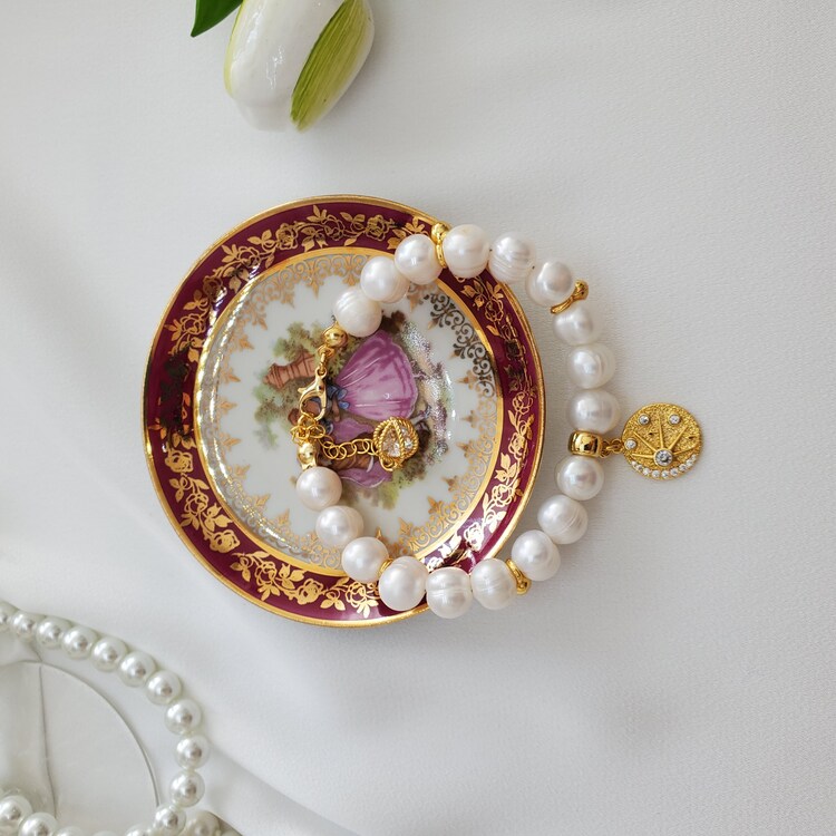 "Pearl Embrace" Ayarlanabilir İnci Bileklik