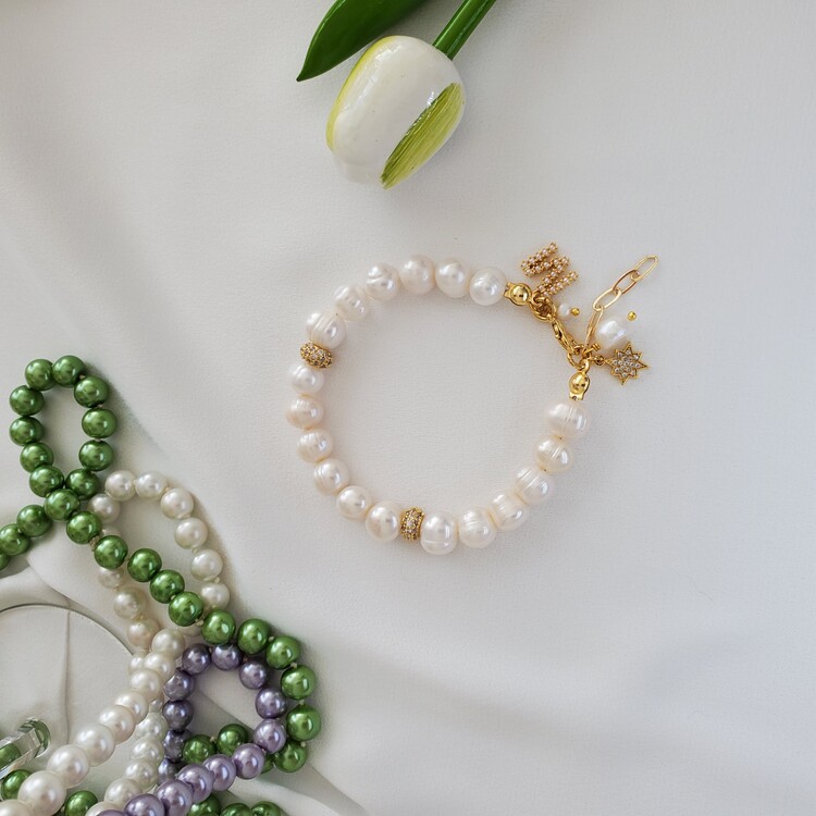 "Pearl Embrace" Ayarlanabilir İnci Bileklik