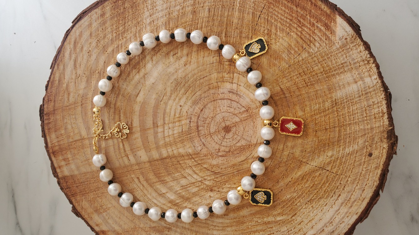 Fısıltı İnci ve Spinel Takı Seti