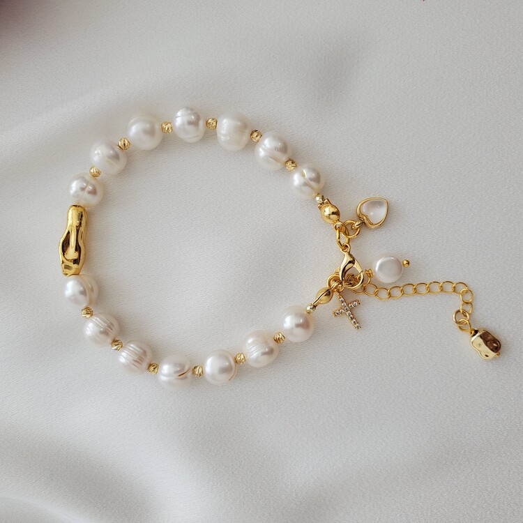 "Pearl Embrace" Ayarlanabilir İnci Bileklik