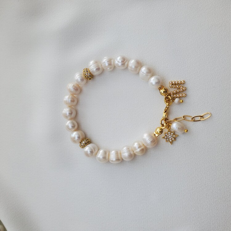"Pearl Embrace" Ayarlanabilir İnci Bileklik
