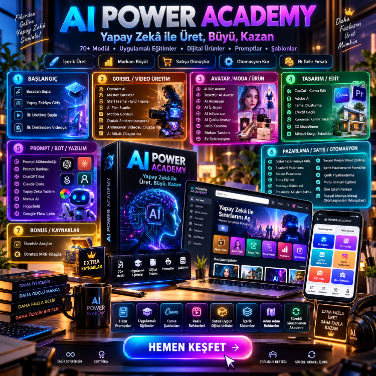 AI Power Academy – Yapay Zeka ile Dijital Gelir Sistemi