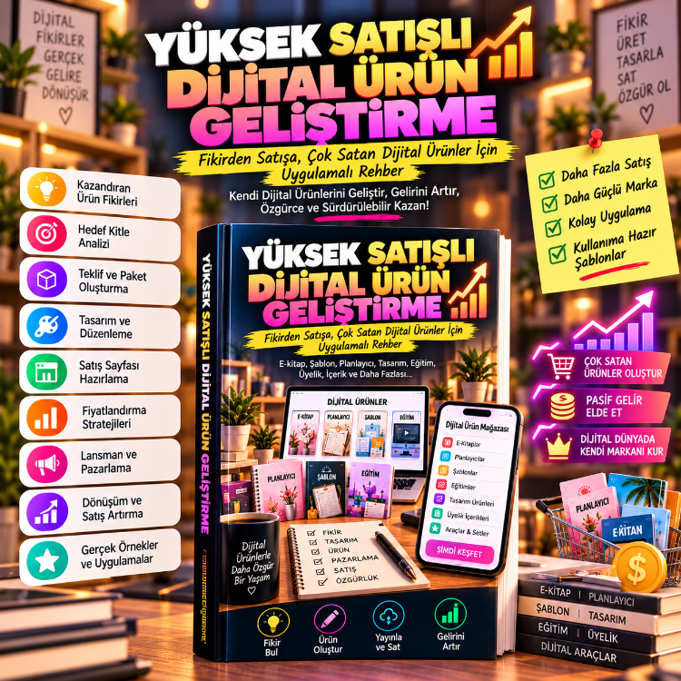 YÜKSEK SATIŞLI DİJİTAL ÜRÜN GELİŞTİRME