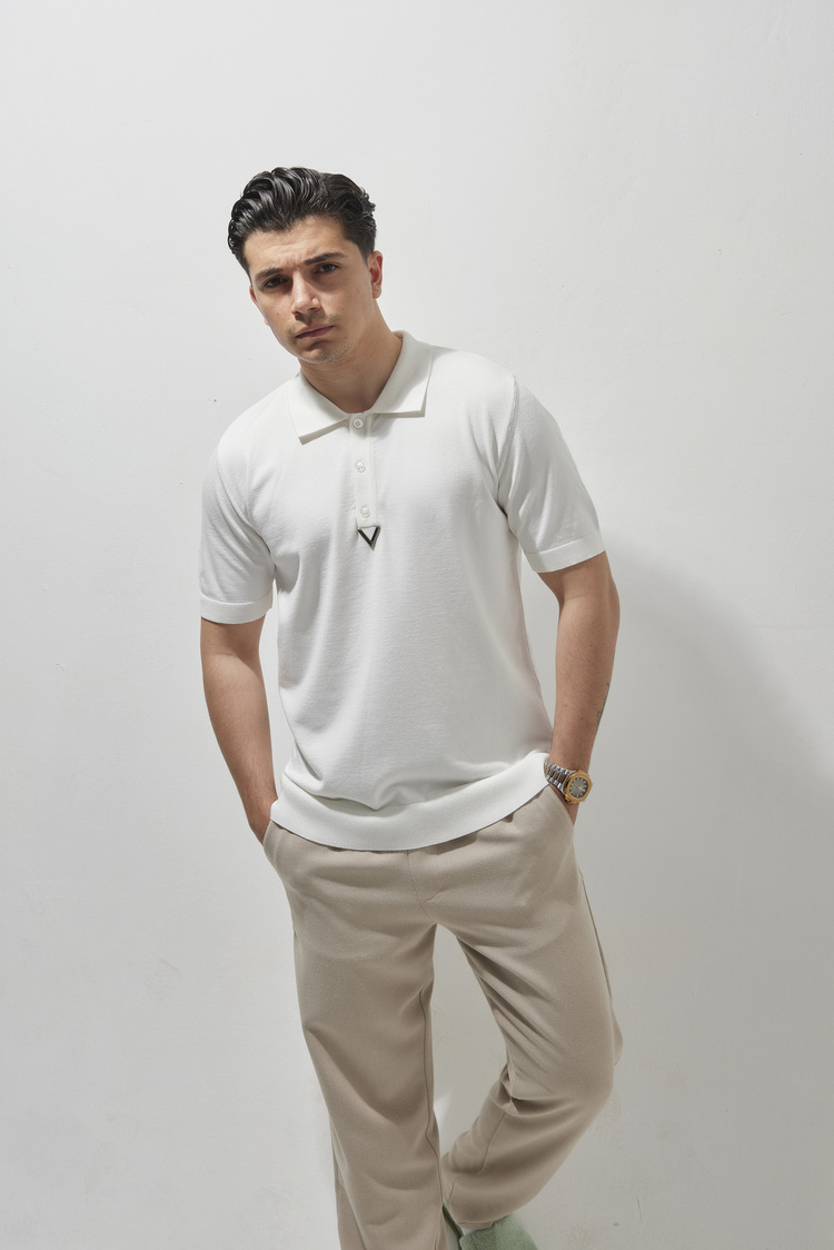 A+ VALENTINO Polo Yaka T-Shirt White