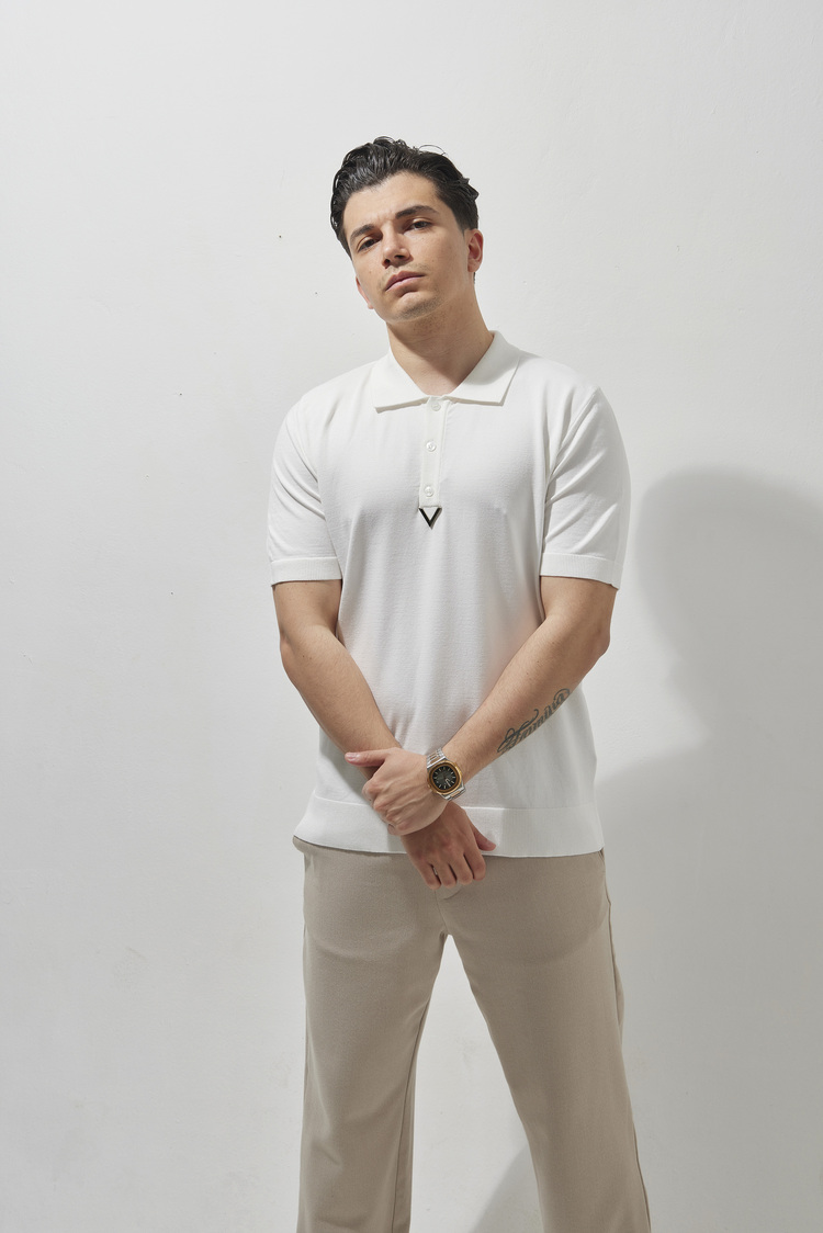 A+ VALENTINO Polo Yaka T-Shirt White