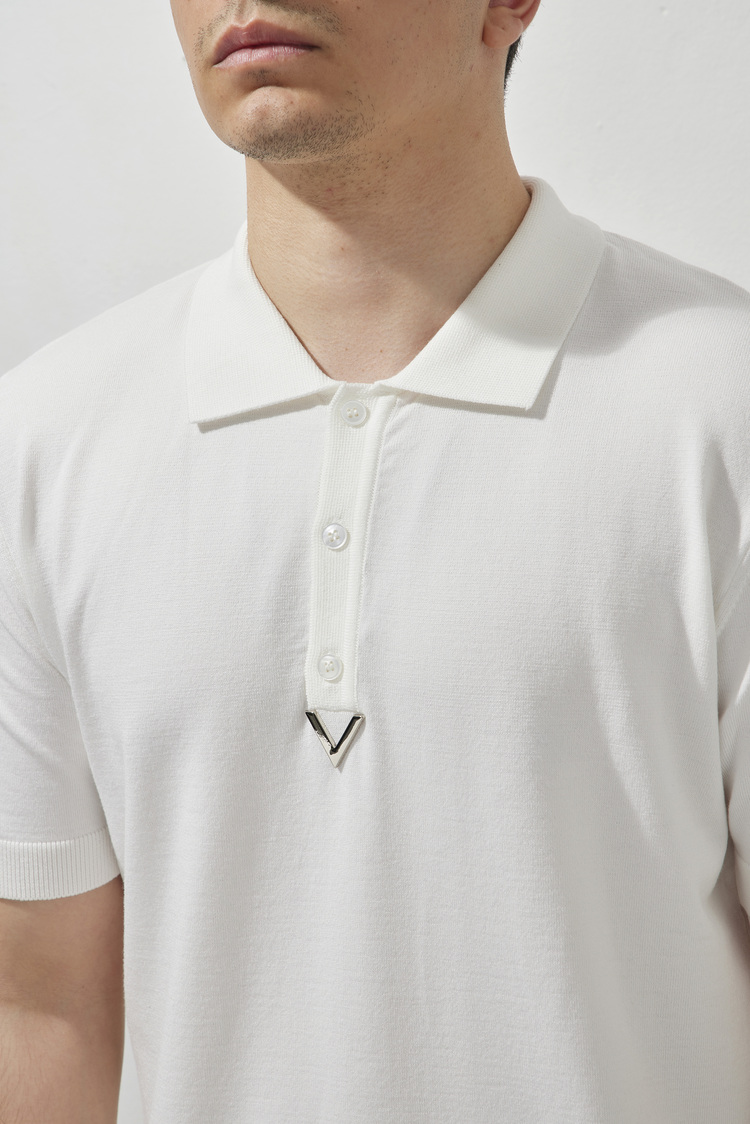 A+ VALENTINO Polo Yaka T-Shirt White
