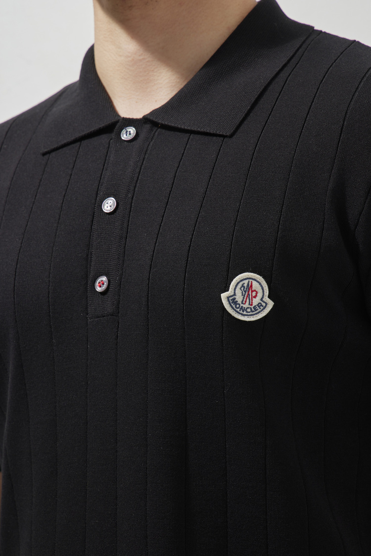 Moncler Polo Yaka T-Shirt Black
