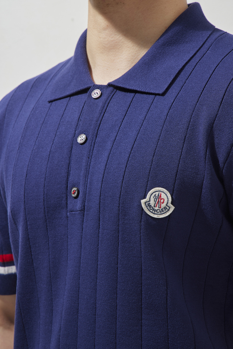 Moncler Polo Yaka T-Shirt Navy Blue