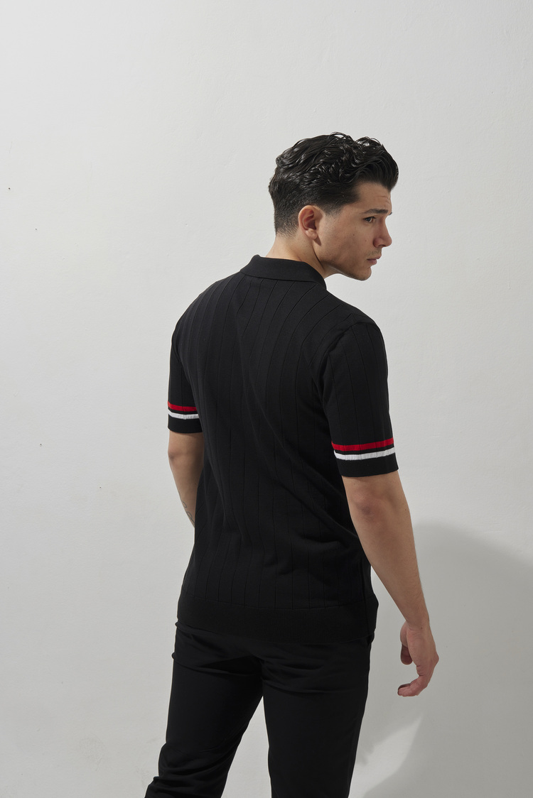Moncler Polo Yaka T-Shirt Black
