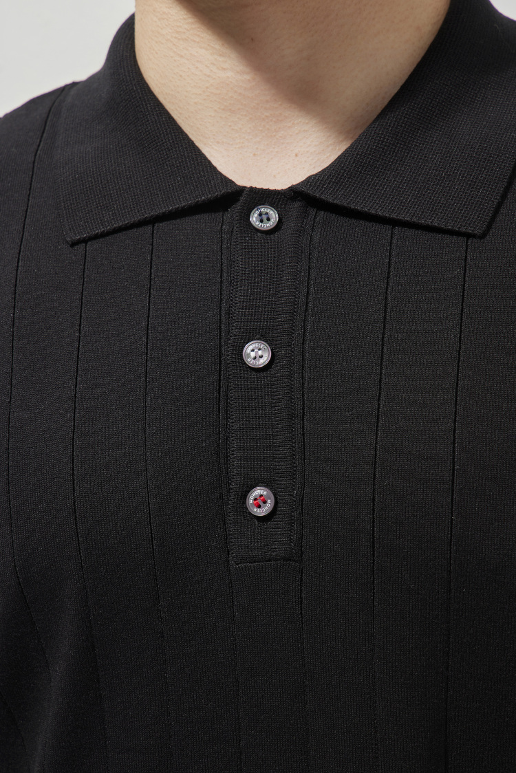 Moncler Polo Yaka T-Shirt Black