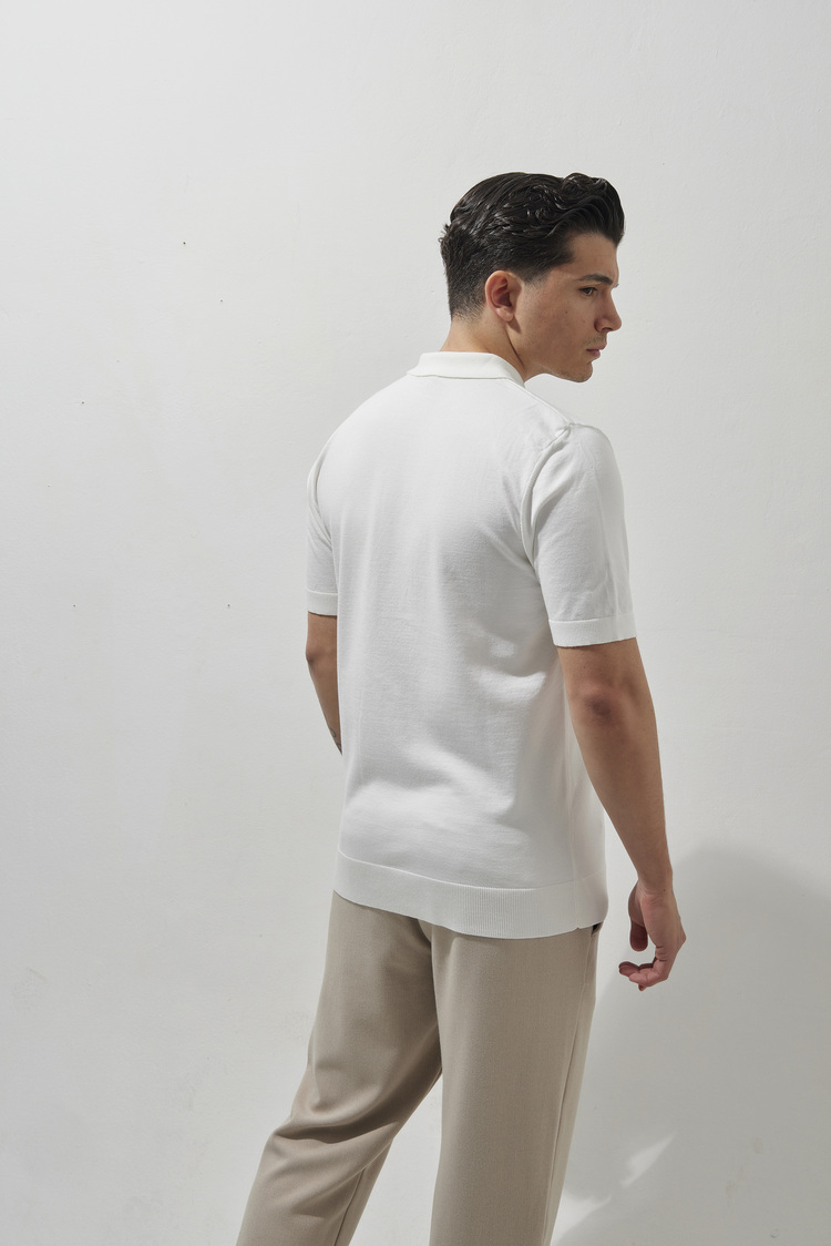 A+ VALENTINO Polo Yaka T-Shirt White