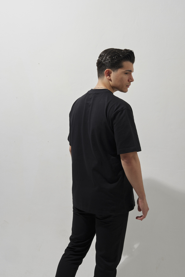 AMİ Nakışlı T-Shirt Black