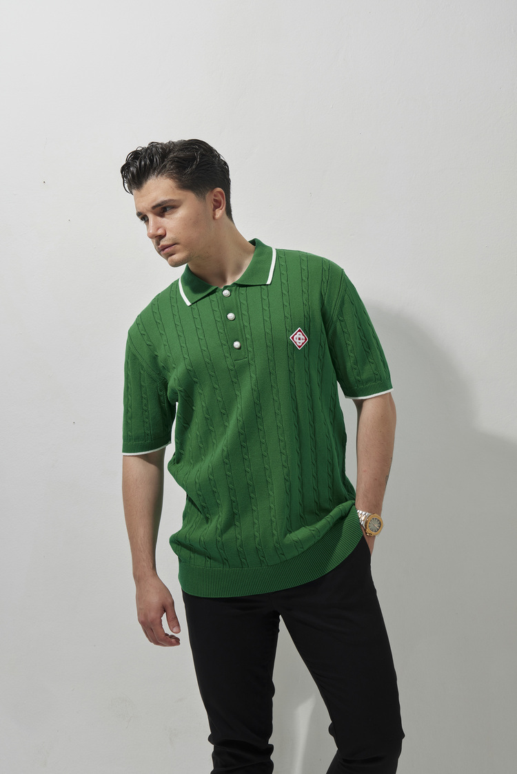 A+ Casablanca Polo Yaka T-Shirt Green