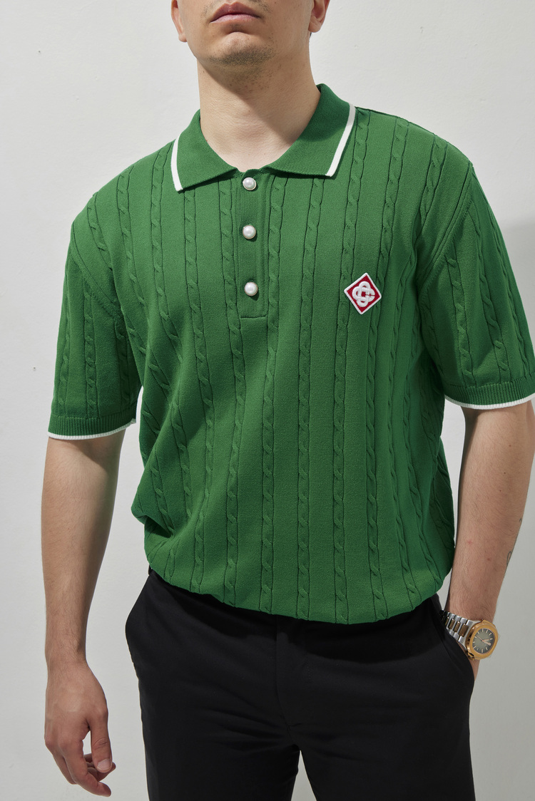 A+ Casablanca Polo Yaka T-Shirt Green