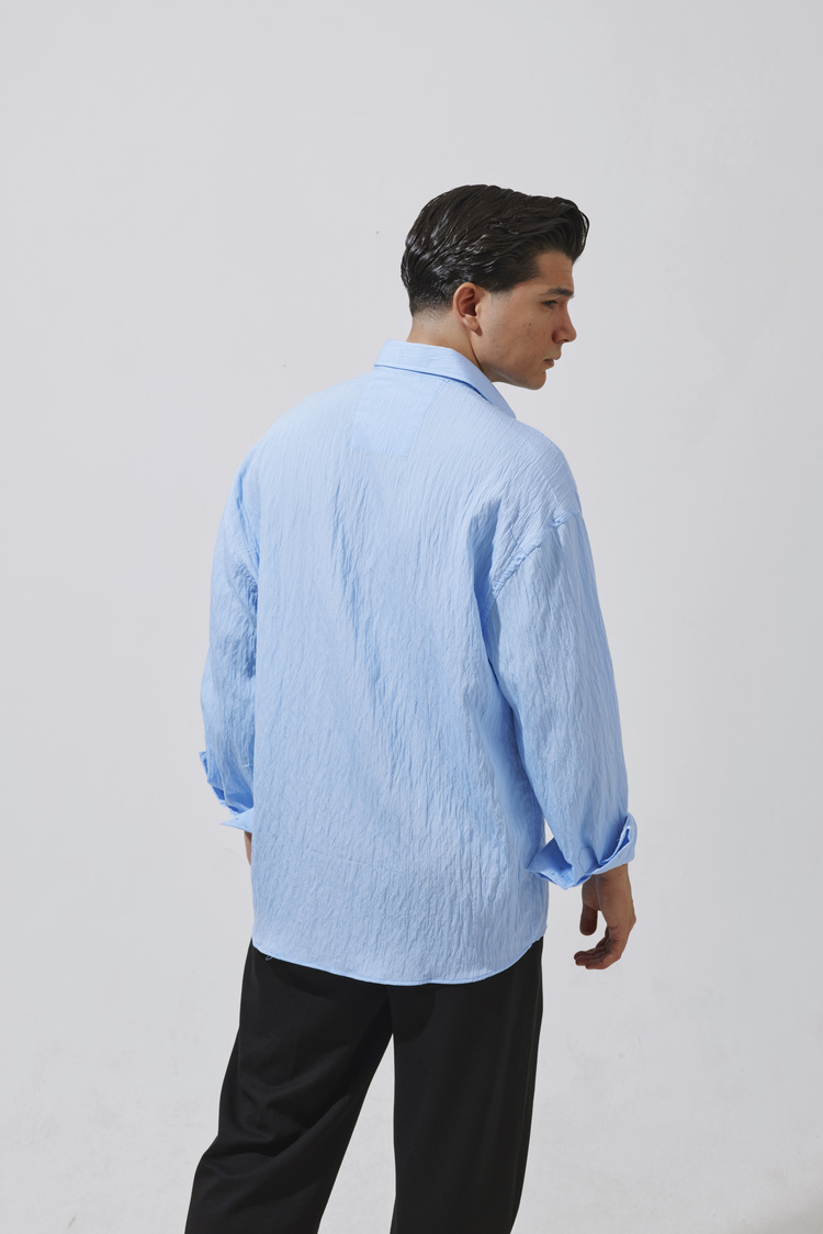 Babylon Paris Oversize Çizgili Gömlek - Blue