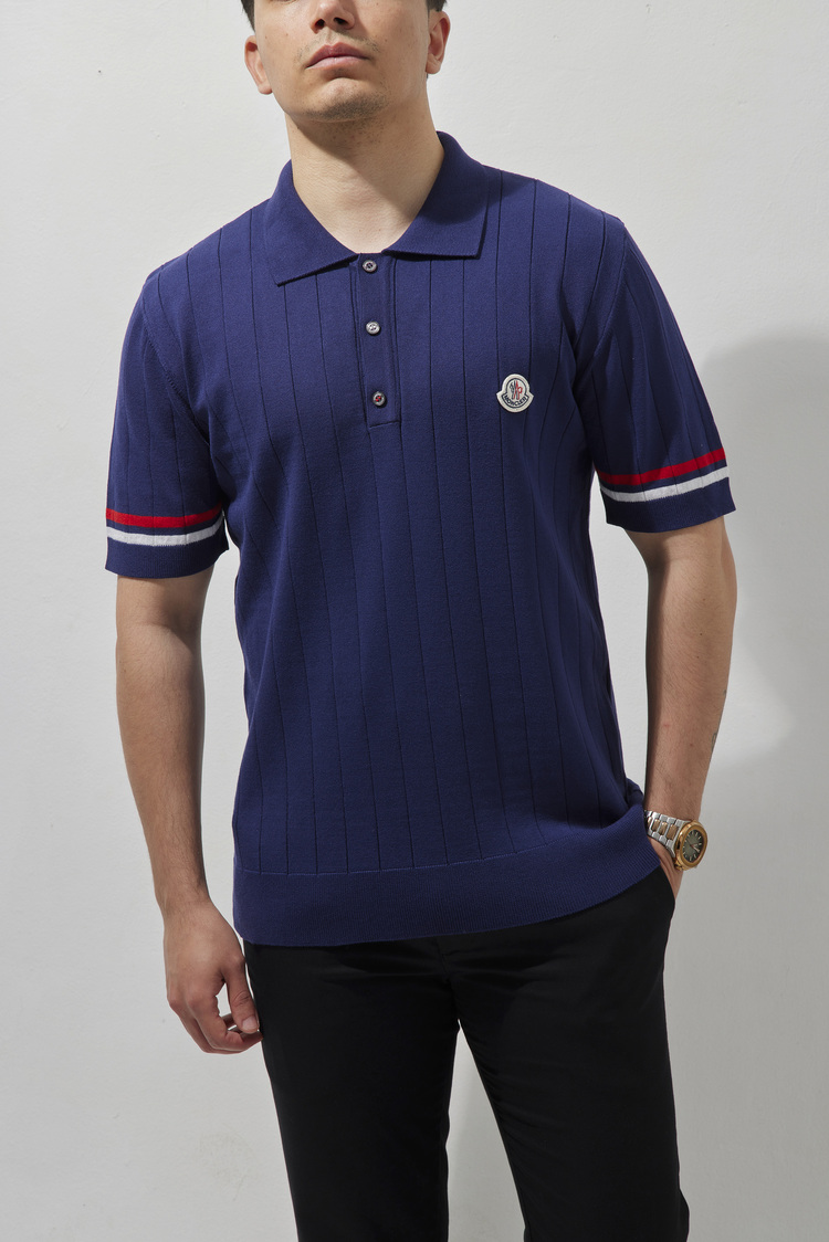 Moncler Polo Yaka T-Shirt Navy Blue
