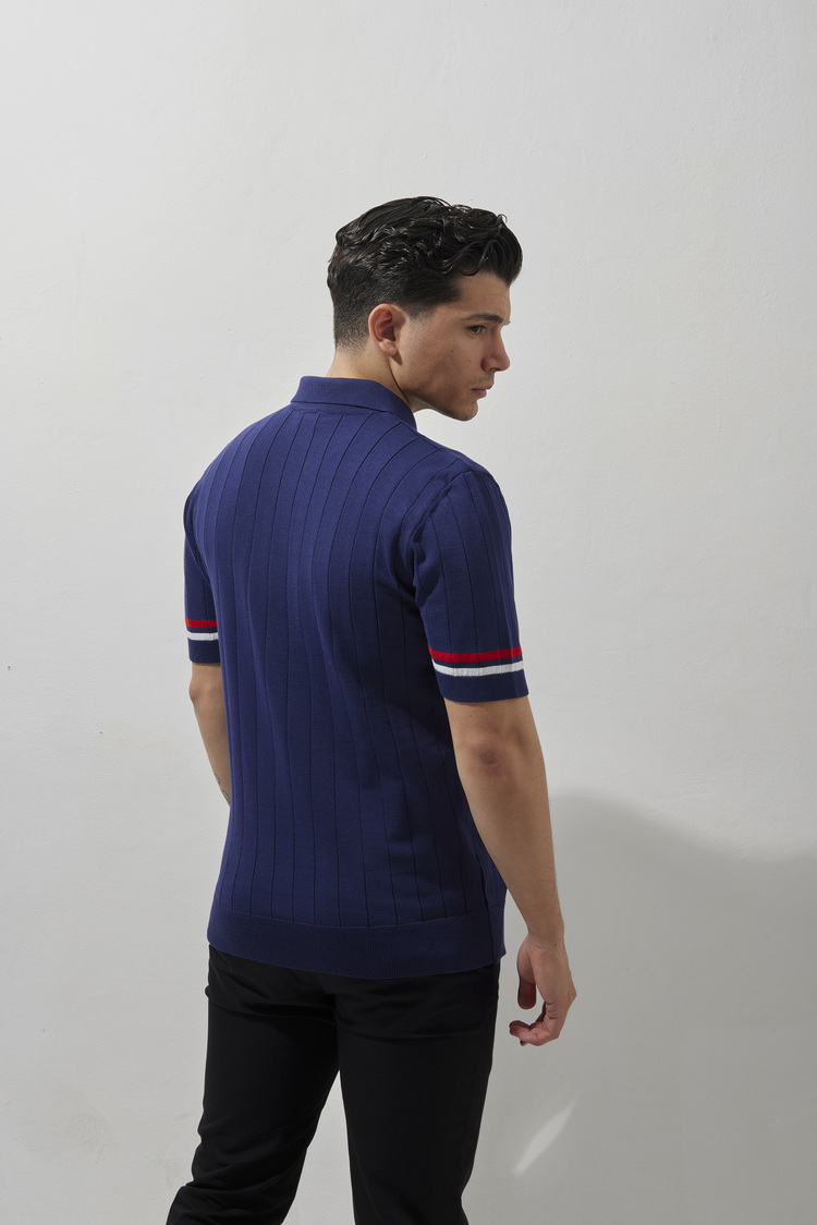 Moncler Polo Yaka T-Shirt Navy Blue
