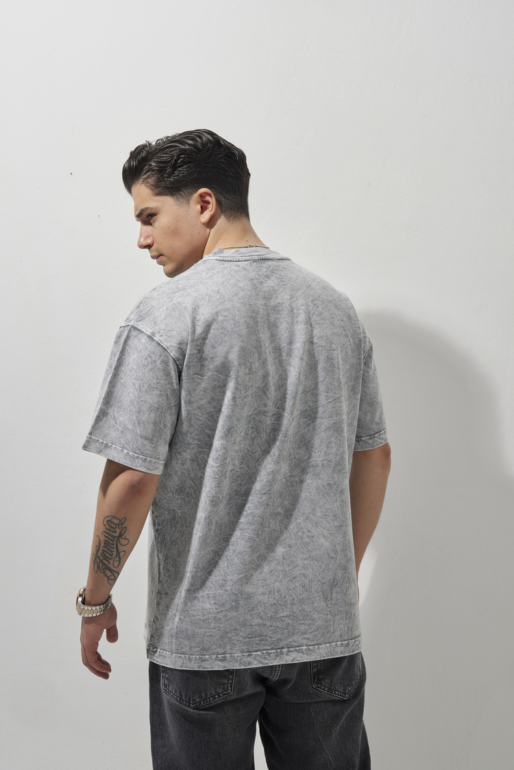 DOLCE & GABBANA Yıkamalı T-Shirt Gray