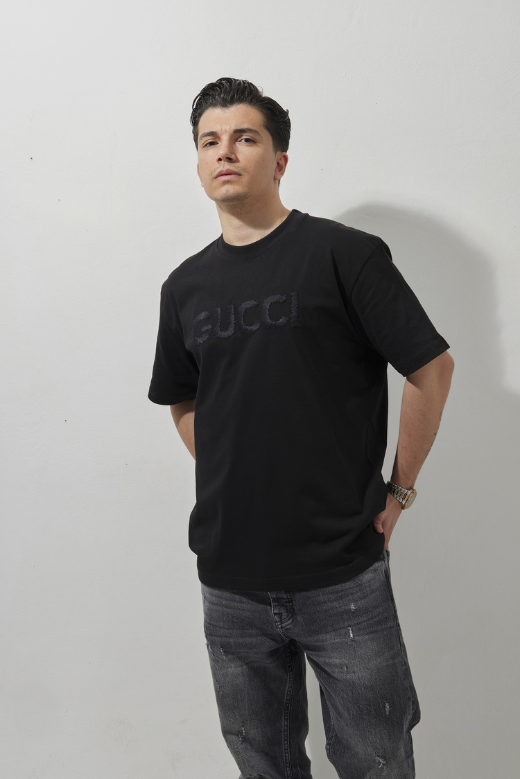 GUCCI Nakışlı T-Shirt Black