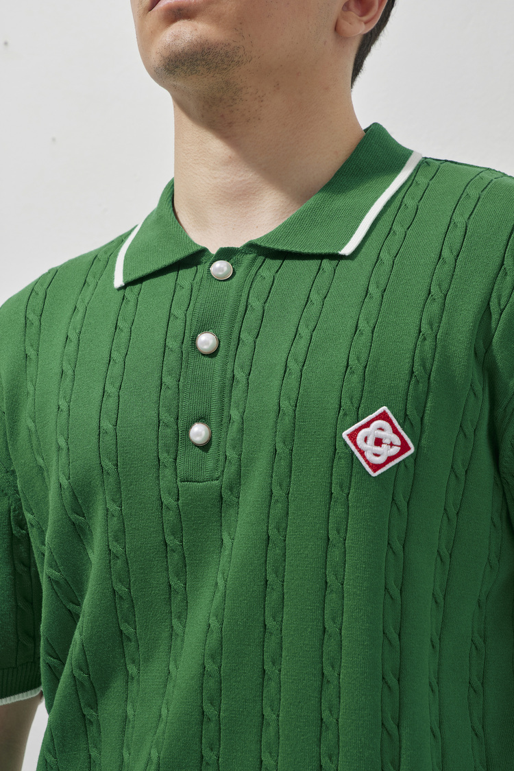 A+ Casablanca Polo Yaka T-Shirt Green