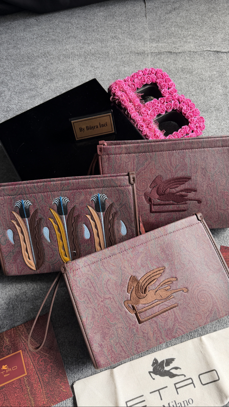 Etro Paisley Clutch Bag / Toz Torbalı - Sertifikalı