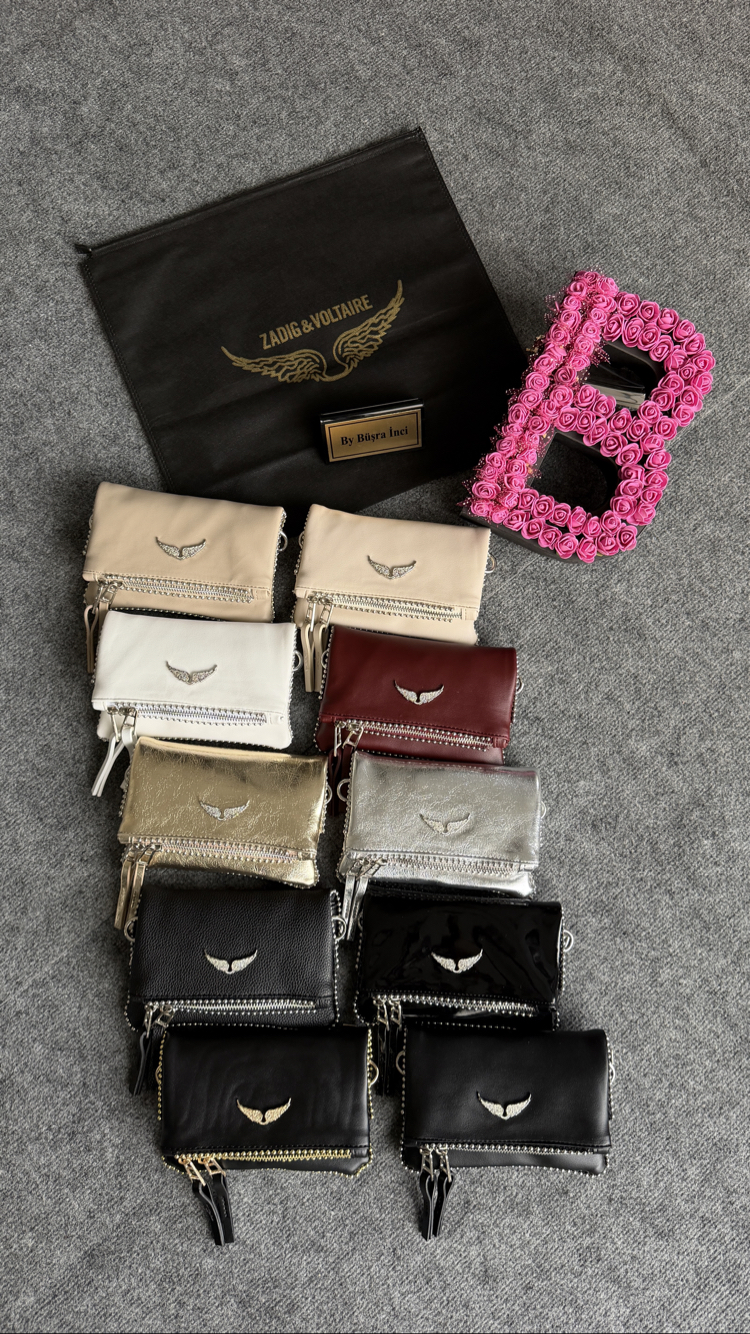 Zadig Clutch Small Boncuklu-Gizli Mıknatıs