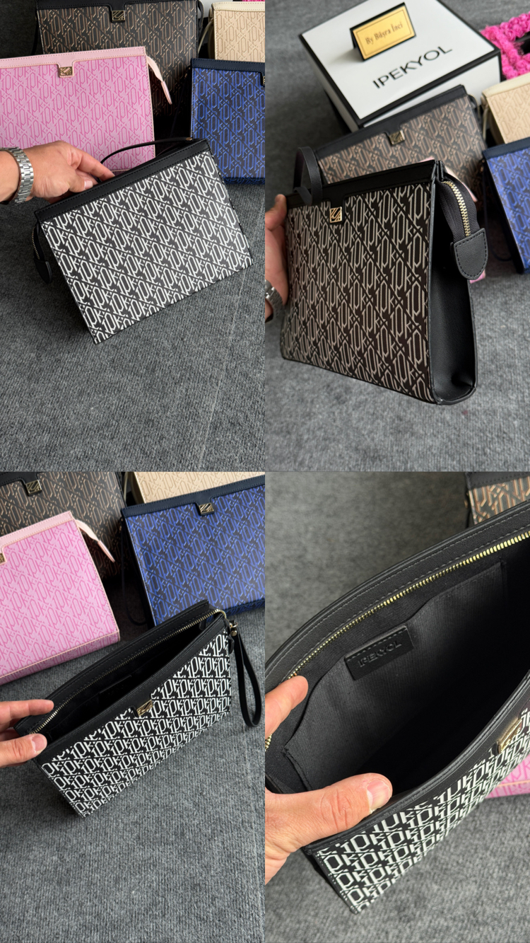 İpekyol Journey Clutch Monogram Deri