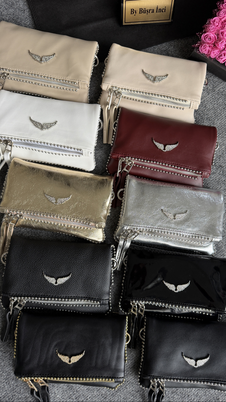 Zadig Clutch Small Boncuklu-Gizli Mıknatıs