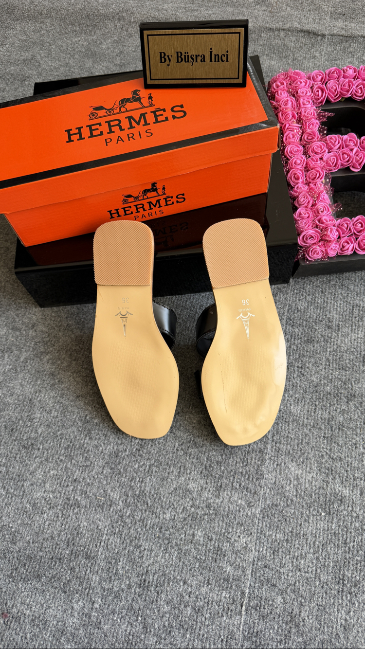 Hermès Siyah Terlik