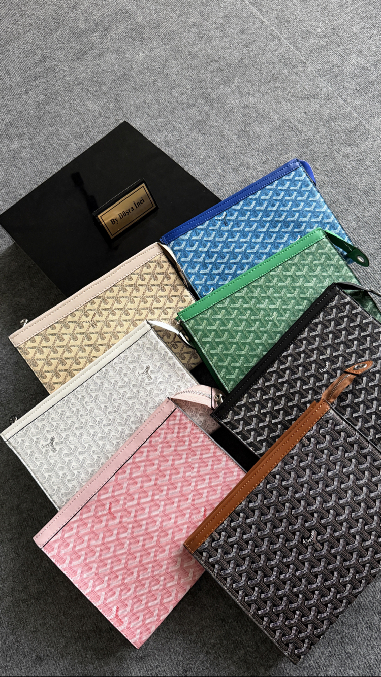 Goyard Unisex Clutch ( Portföy ) - İthal Deri