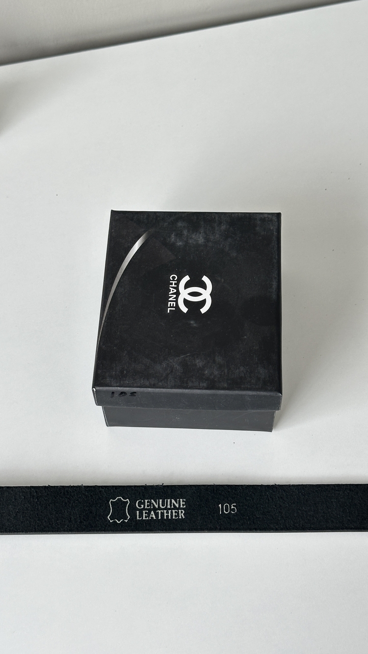 Chanel Gerçek Deri Kemer / 3 cm  / Kutulu