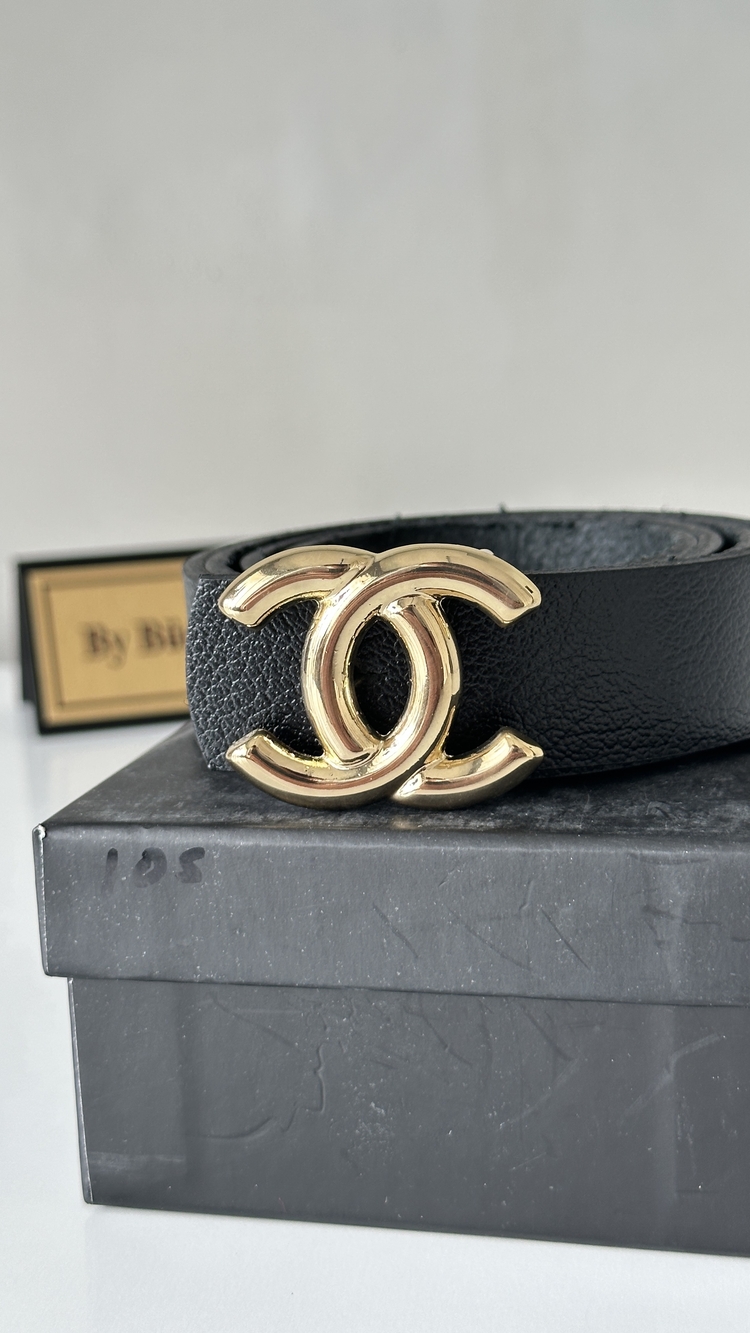Chanel Gerçek Deri Kemer / 3 cm  / Kutulu