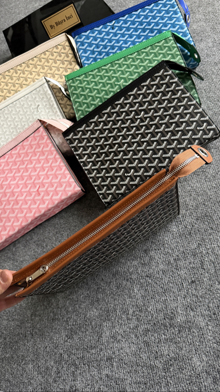 Goyard Unisex Clutch ( Portföy ) - İthal Deri