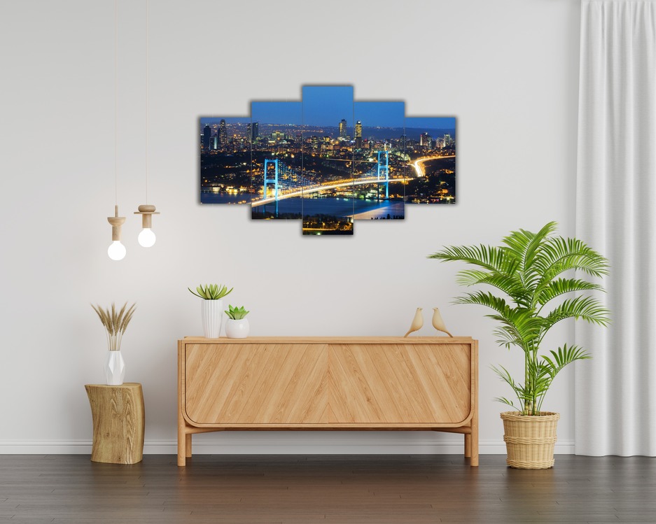 5 Parça Mdf Üzerine UV Baskı Duvar Tablosu