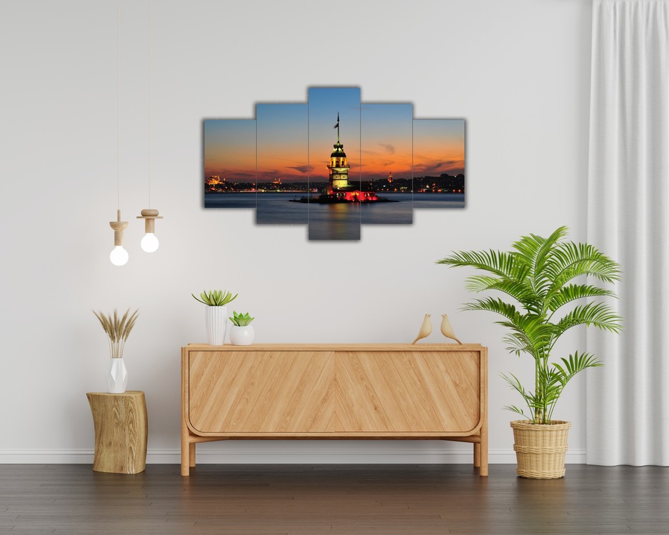 5 Parça Mdf Üzerine UV Baskı Duvar Tablosu