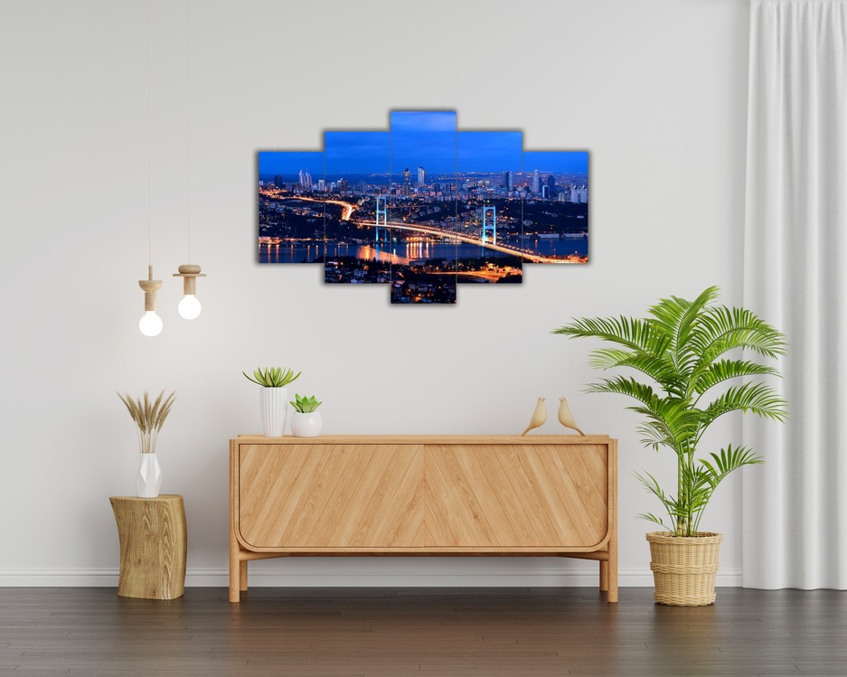 5 Parça Mdf Üzerine UV Baskı Duvar Tablosu