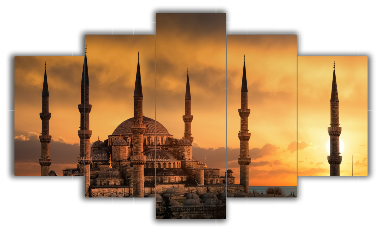 5 Parça Mdf Üzerine UV Baskı Duvar Tablosu