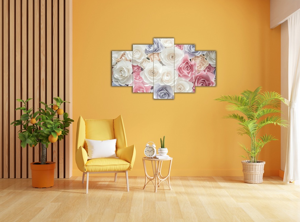 5 Parça Mdf Üzerine UV Baskı Duvar Tablosu