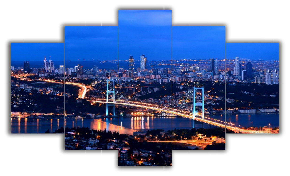 5 Parça Mdf Üzerine UV Baskı Duvar Tablosu