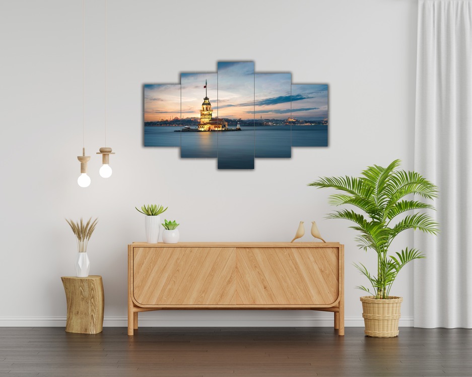 5 Parça Mdf Üzerine UV Baskı Duvar Tablosu