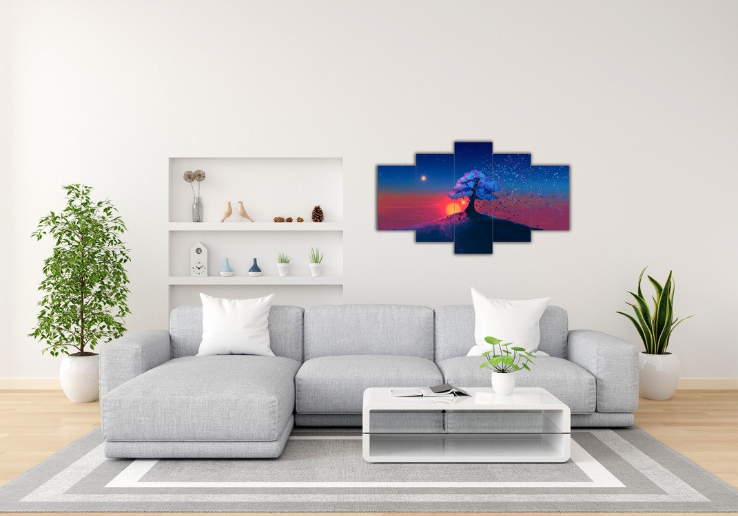 5 Parça Mdf Üzerine UV Baskı Duvar Tablosu